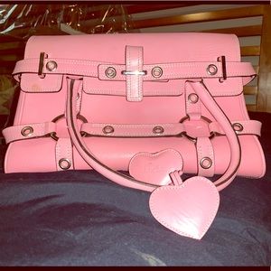 Luella pink leather satchel.